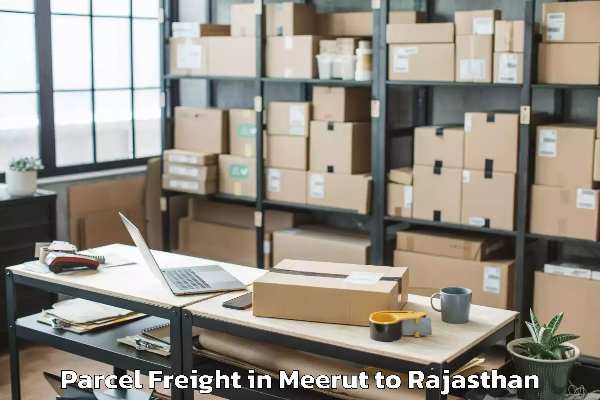 Book Meerut to Jhalawar Parcel Freight